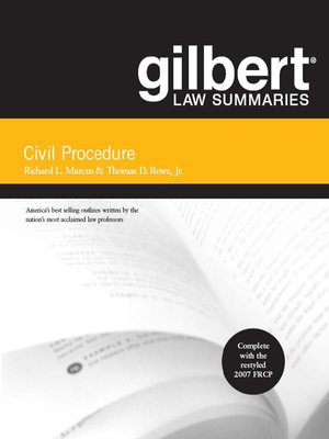 cover image of Gilbert Law Summaries on Civil Procedure, 17th